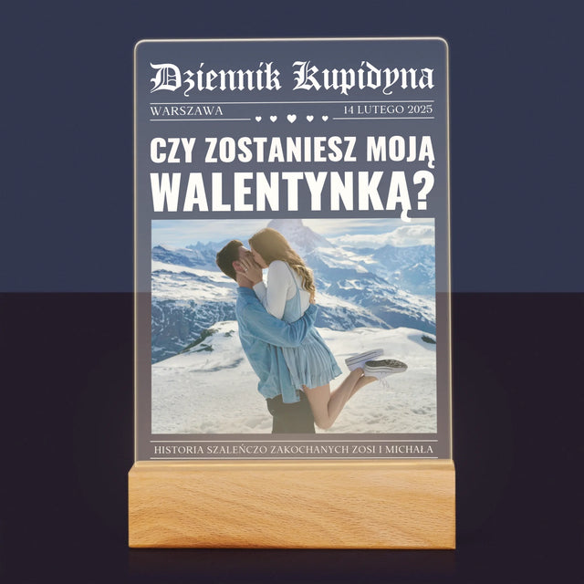 Okładka Magazynu: Walentynkowa Gazeta - Wydruk Na Szkle Akrylowym
