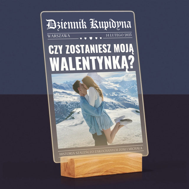 Okładka Magazynu: Walentynkowa Gazeta - Wydruk Na Szkle Akrylowym