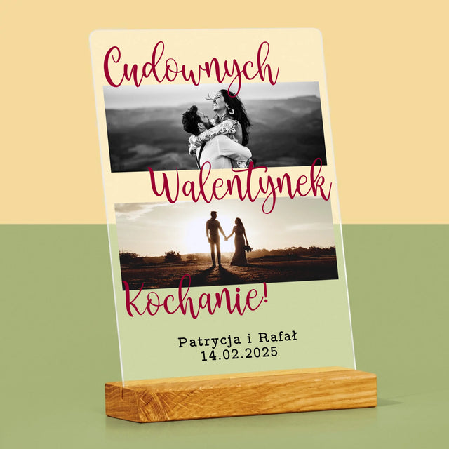 Fotokolaż: Cudownych Walentynek - Wydruk Na Szkle Akrylowym