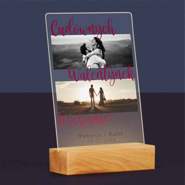 Fotokolaż: Cudownych Walentynek - Wydruk Na Szkle Akrylowym