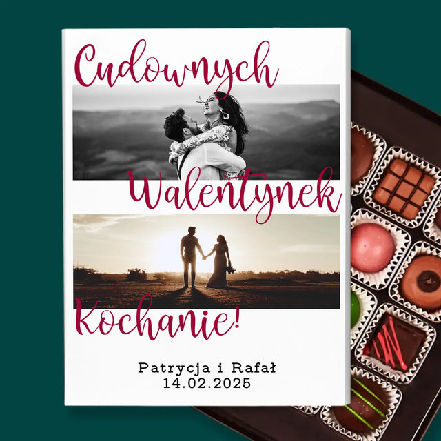 Fotokolaż: Cudownych Walentynek - Personalizowane Praliny