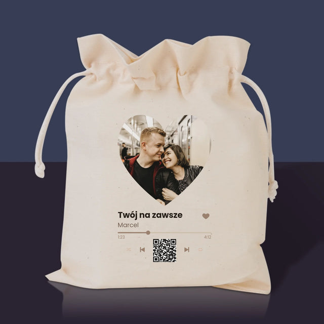 Zdjęcie i Podpis: Nasza Piosenka Serce Kod Qr - Herbata W Woreczku