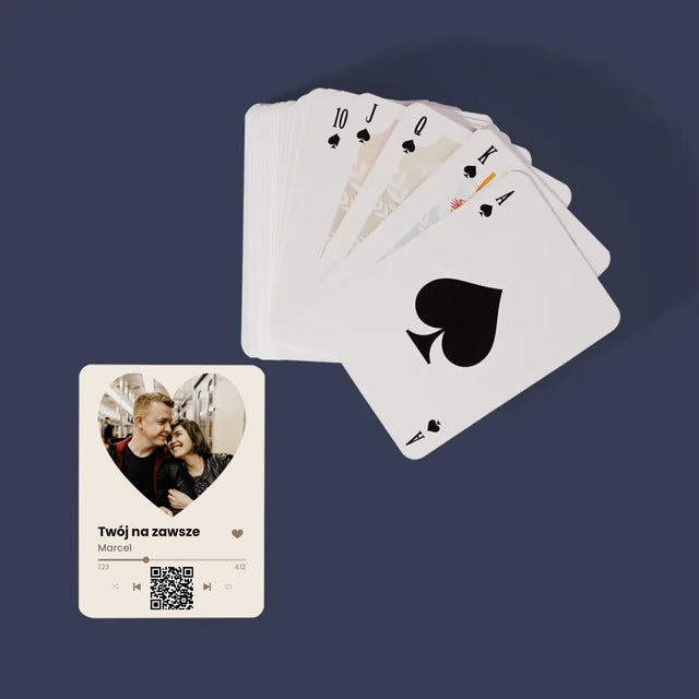 Zdjęcie i Podpis: Nasza Piosenka Serce Kod Qr - Karty Do Gry