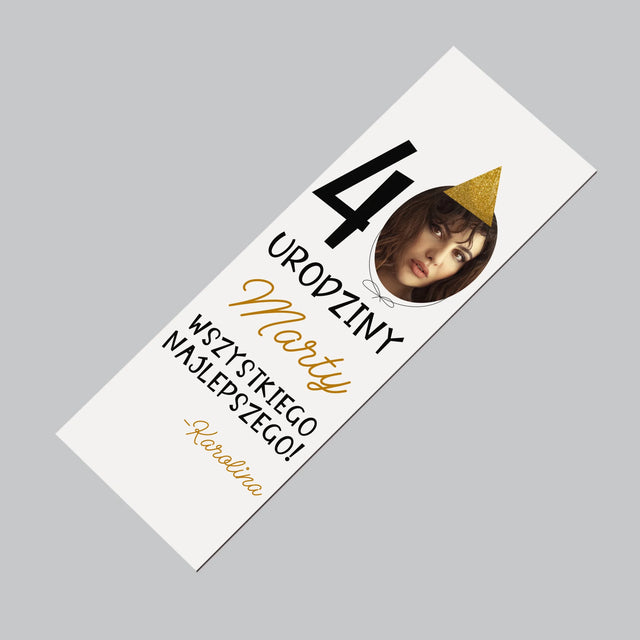 Zdjęcie I Podpis: 40 Urodziny Czapeczka - Magnes Na Lodówkę