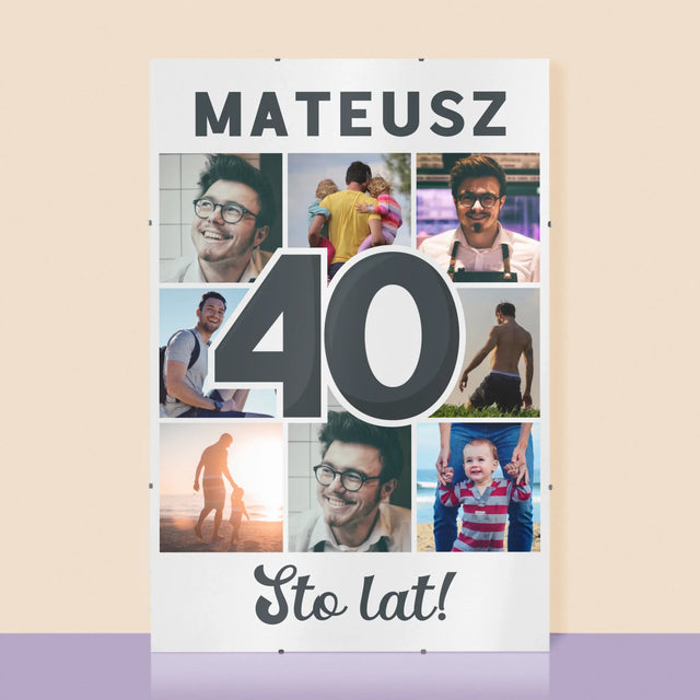 Fotokolaż: 40 Lat - Personalizowany Plakat