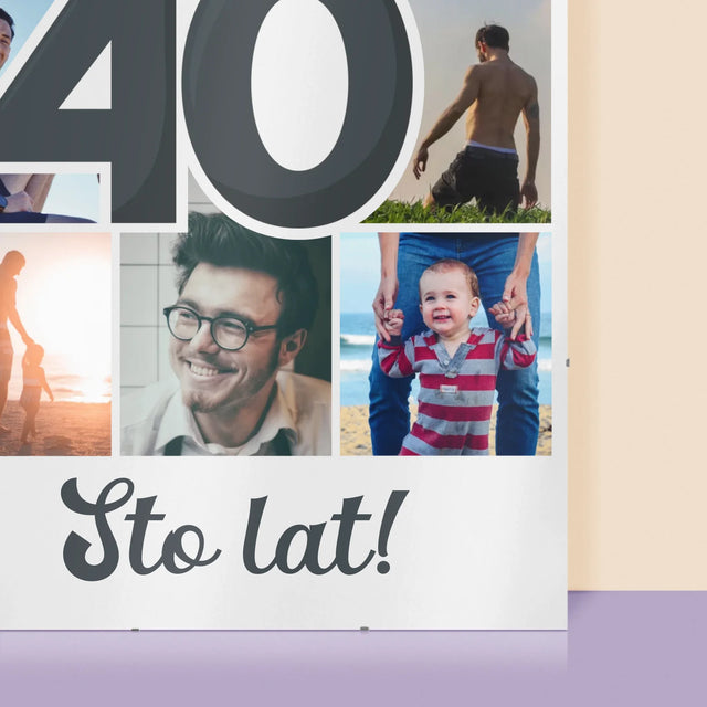 Fotokolaż: 40 Lat - Personalizowany Plakat