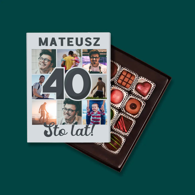 Fotokolaż: 40 Lat - Personalizowane Praliny