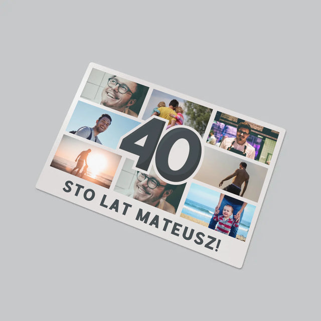 Fotokolaż: 40 Lat - Podkładka Na Biurko