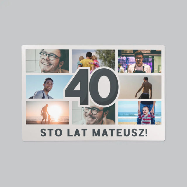 Fotokolaż: 40 Lat - Podkładka Na Biurko