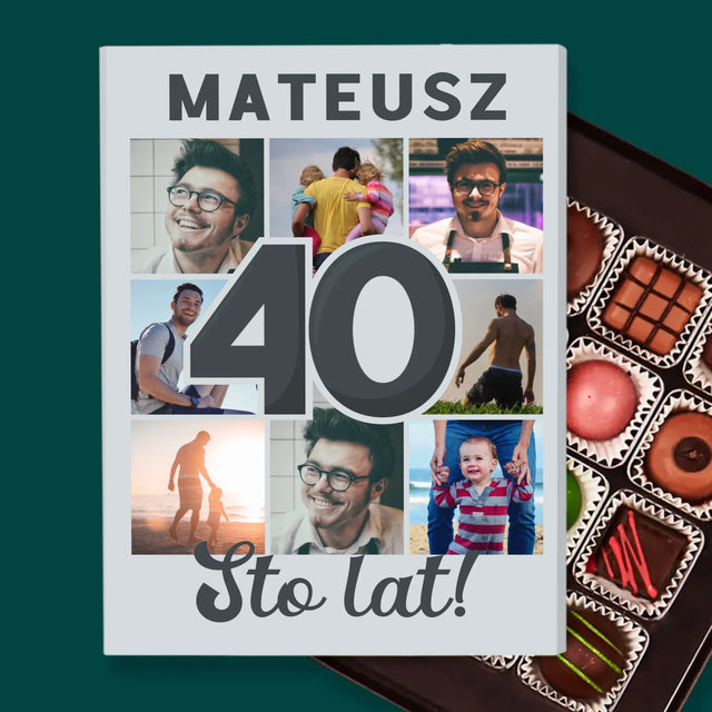 Fotokolaż: 40 Lat - Personalizowane Praliny