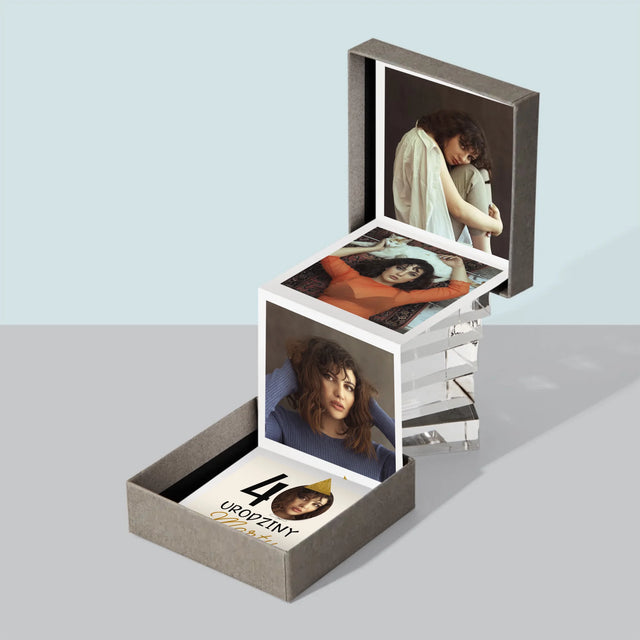 Zdjęcie I Podpis: 40 Urodziny Czapeczka - Zestaw Zdjęć Harmonijka