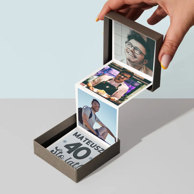 Fotokolaż: 40 Lat - Zestaw Zdjęć Harmonijka