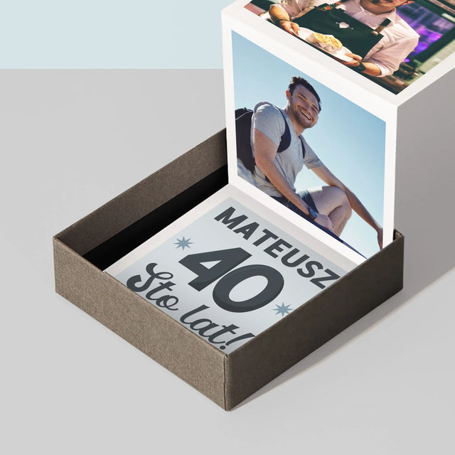 Fotokolaż: 40 Lat - Zestaw Zdjęć Harmonijka