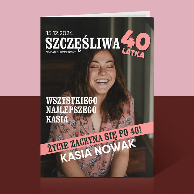 Okładka Magazynu: Szczęśliwa 40-Latka - Kartka Z Życzeniami