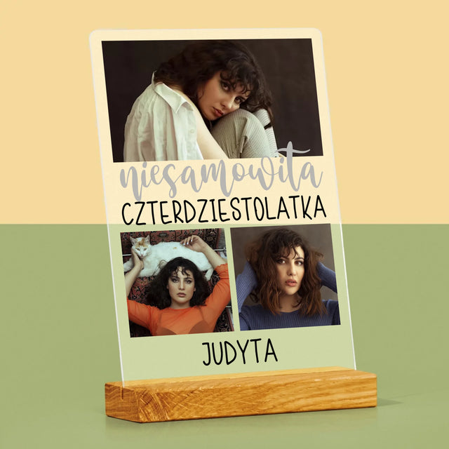 Fotokolaż: Niesamowita Czterdziestolatka - Wydruk Na Szkle Akrylowym