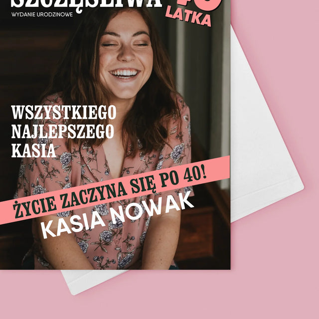 Okładka Magazynu: Szczęśliwa 40-Latka - Kartka Z Życzeniami