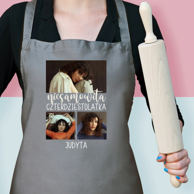 Fotokolaż: Niesamowita Czterdziestolatka - Fartuch z Nadrukiem
