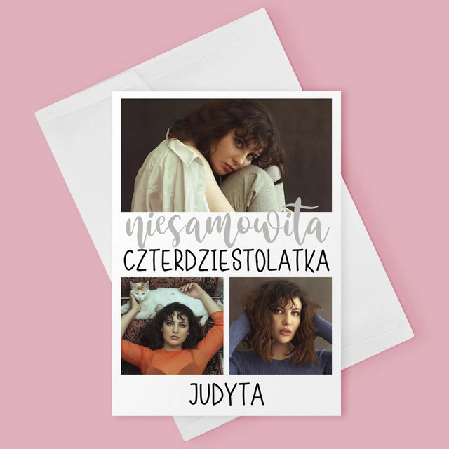 Fotokolaż: Niesamowita Czterdziestolatka - Kartka Z Życzeniami
