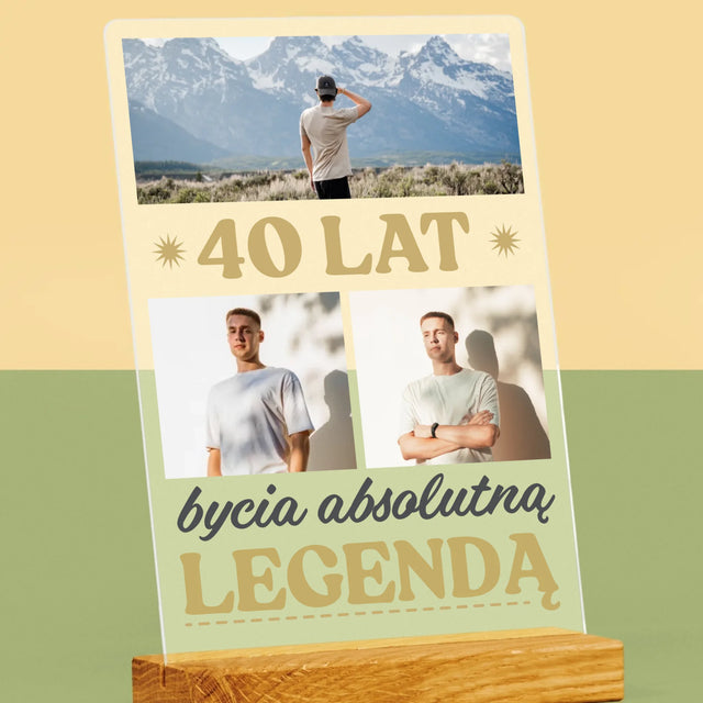 Fotokolaż: 40 Lat Bycia Legendą - Wydruk Na Szkle Akrylowym