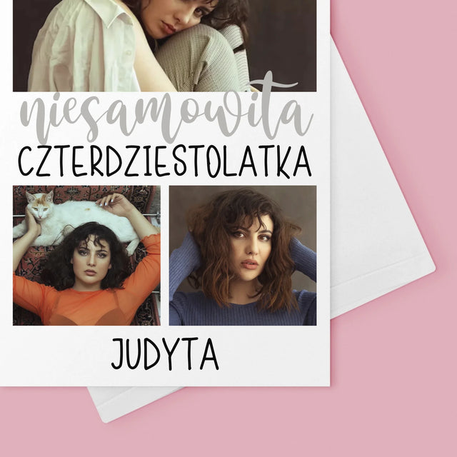 Fotokolaż: Niesamowita Czterdziestolatka - Kartka Z Życzeniami