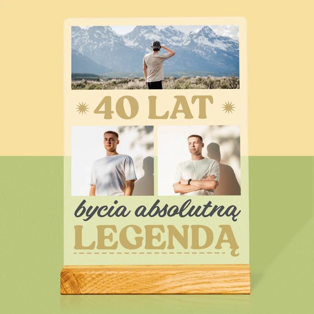 Fotokolaż: 40 Lat Bycia Legendą - Wydruk Na Szkle Akrylowym