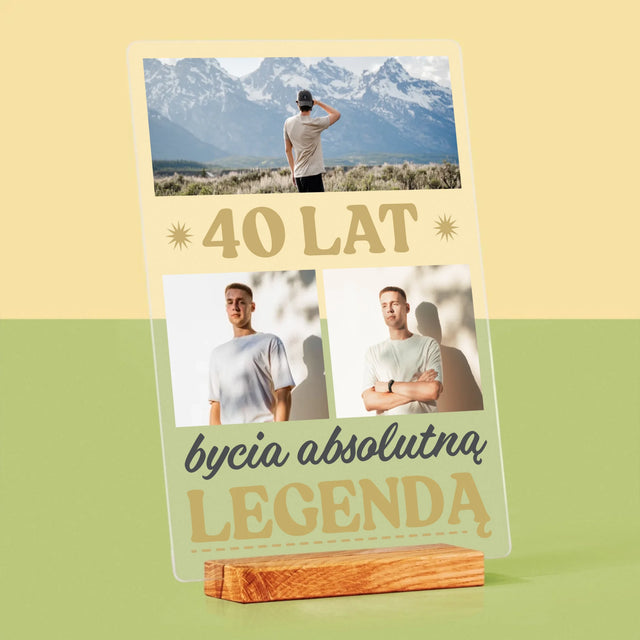 Fotokolaż: 40 Lat Bycia Legendą - Wydruk Na Szkle Akrylowym