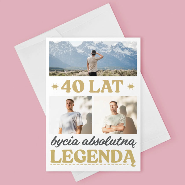 Fotokolaż: 40 Lat Bycia Legendą - Kartka Z Życzeniami