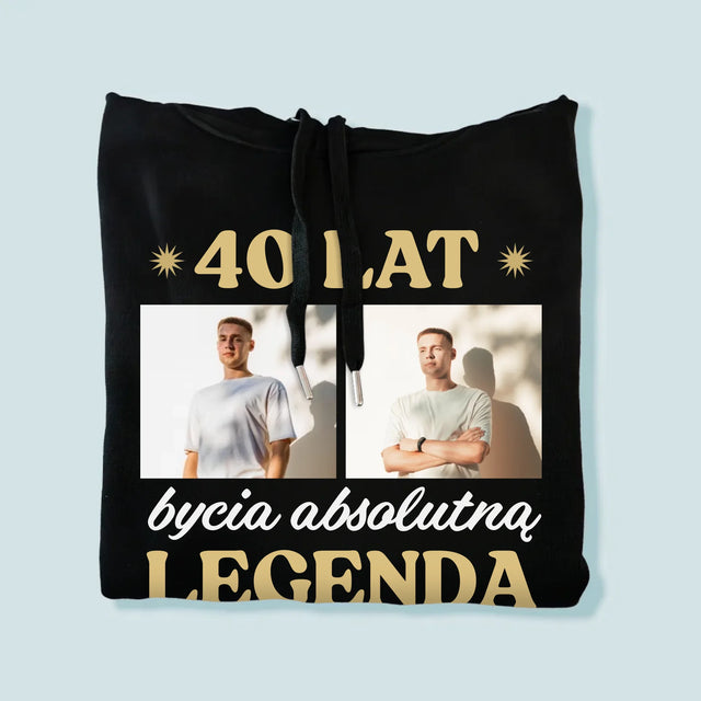 Fotokolaż: 40 Lat Bycia Legendą - Bluza Męska Z Kapturem