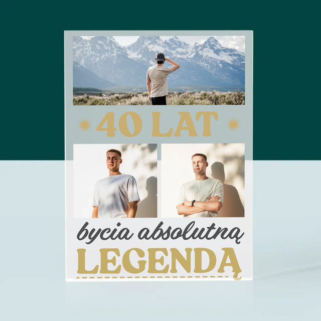 Fotokolaż: 40 Lat Bycia Legendą - Blok Akrylowy