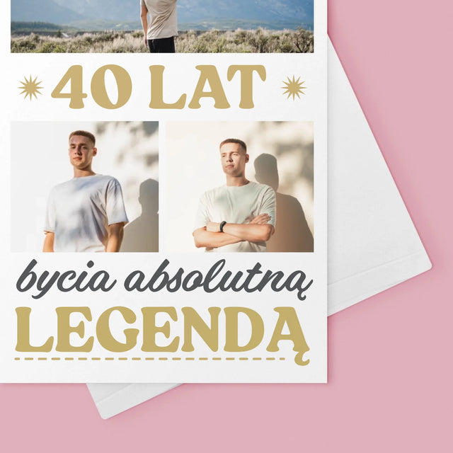 Fotokolaż: 40 Lat Bycia Legendą - Kartka Z Życzeniami
