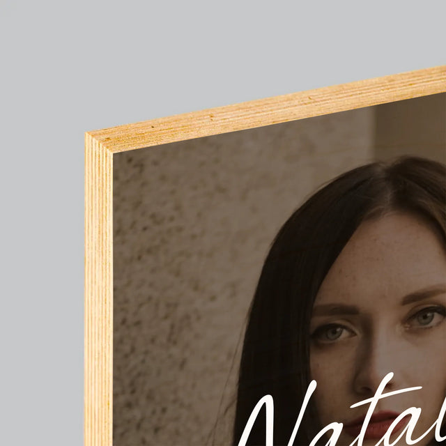 Zdjęcie I Podpis: 40 Urodziny Wszystkiego Najlepszego - Wydruk Na Drewnie