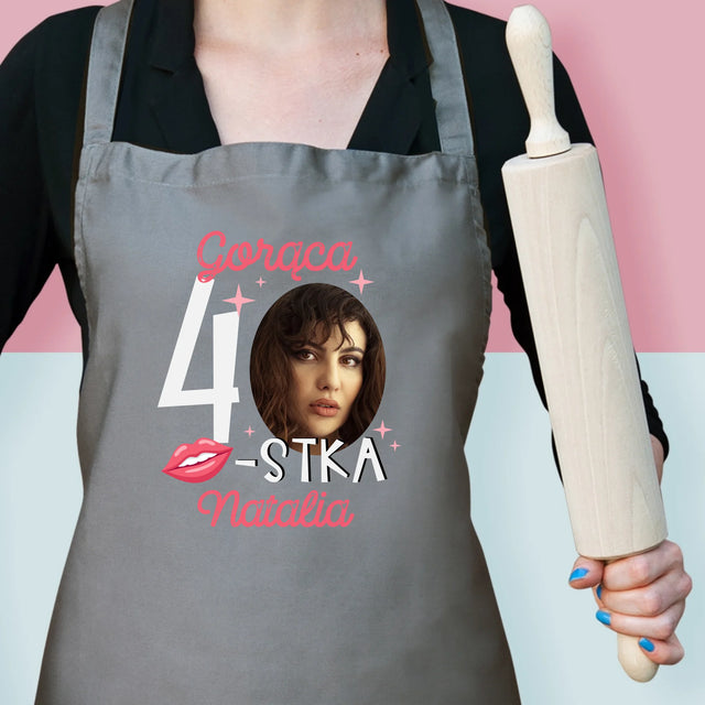 Zdjęcie I Podpis: Gorąca 40-Stka - Fartuch z Nadrukiem
