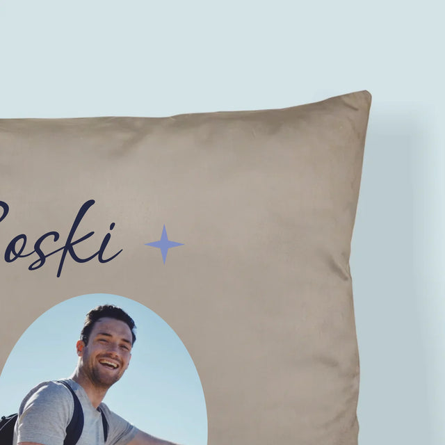 Zdjęcie I Podpis: Boski 40-Latek - Poduszka z Nadrukiem