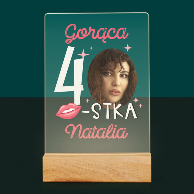 Zdjęcie I Podpis: Gorąca 40-Stka - Wydruk Na Szkle Akrylowym