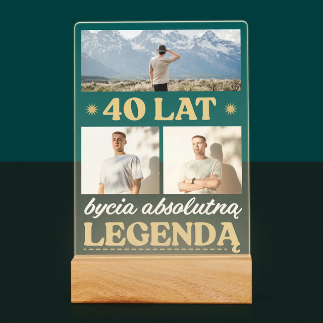 Fotokolaż: 40 Lat Bycia Legendą - Wydruk Na Szkle Akrylowym
