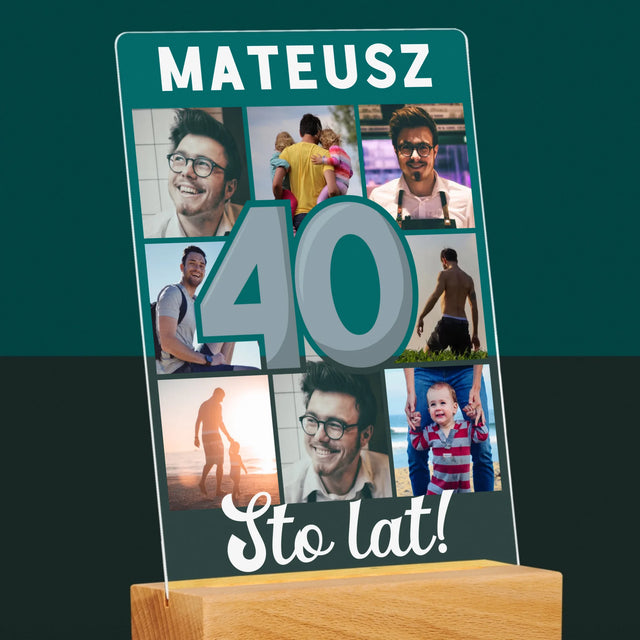 Fotokolaż: 40 Lat - Wydruk Na Szkle Akrylowym