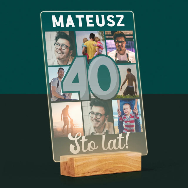 Fotokolaż: 40 Lat - Wydruk Na Szkle Akrylowym