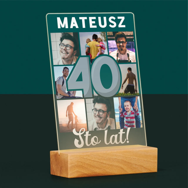 Fotokolaż: 40 Lat - Wydruk Na Szkle Akrylowym