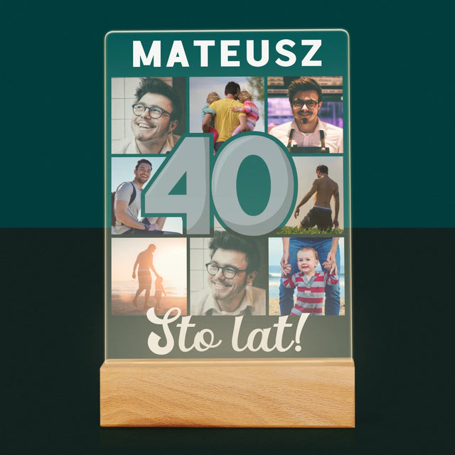 Fotokolaż: 40 Lat - Wydruk Na Szkle Akrylowym