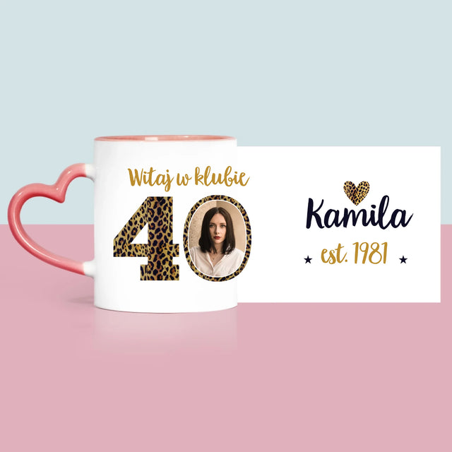 Zdjęcie I Podpis: Witaj W Klubie 40 - Kubek z Nadrukiem
