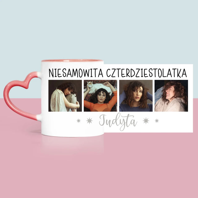 Fotokolaż: Niesamowita Czterdziestolatka - Kubek z Nadrukiem