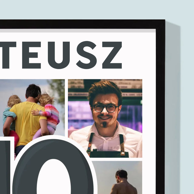 Fotokolaż: 40 Lat - Wydruk Obramowany