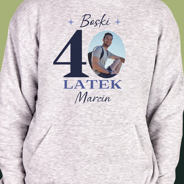 Zdjęcie I Podpis: Boski 40-Latek - Bluza Męska Z Kapturem