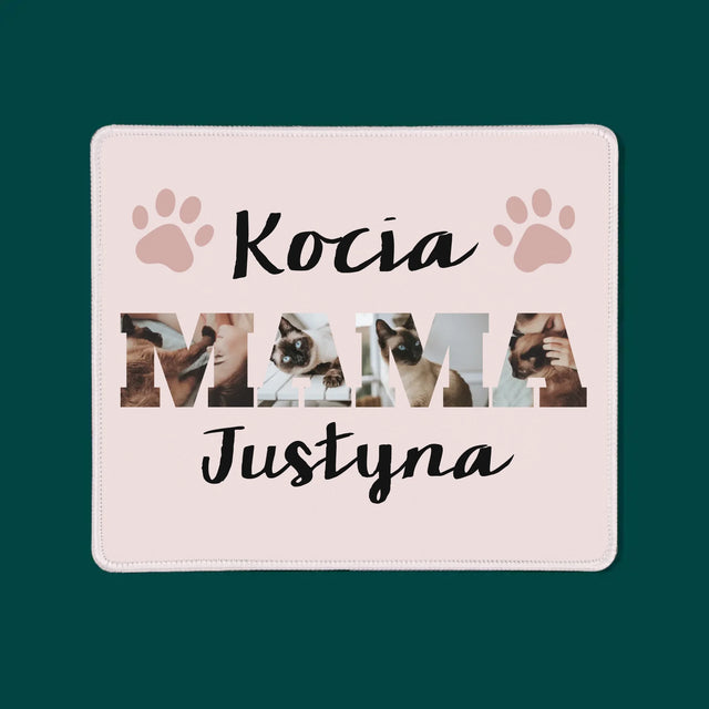 Słowo Ze Zdjęć: Kocia Mama - Podkładka Pod Myszkę