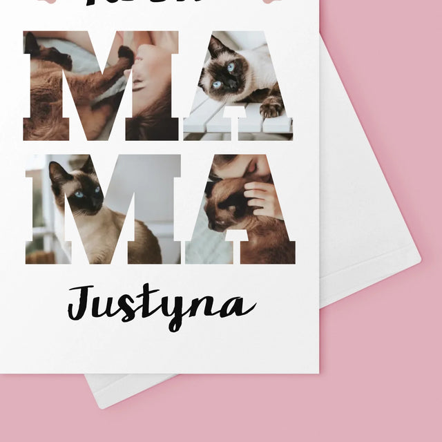 Słowo Ze Zdjęć: Kocia Mama - Kartka z Życzeniami