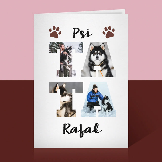 Słowo Ze Zdjęć: Psi Tata - Kartka z Życzeniami