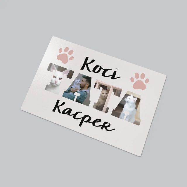 Słowo Ze Zdjęć: Koci Tata - Podkładka Na Biurko