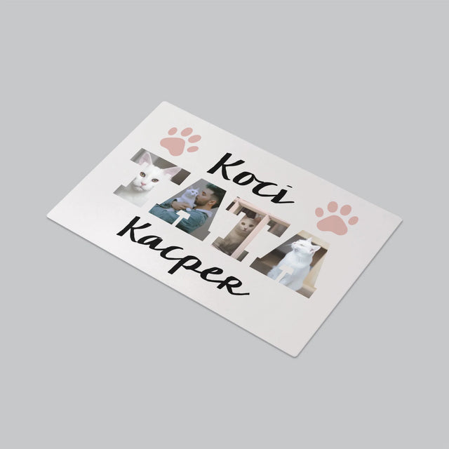 Słowo Ze Zdjęć: Koci Tata - Podkładka Na Biurko