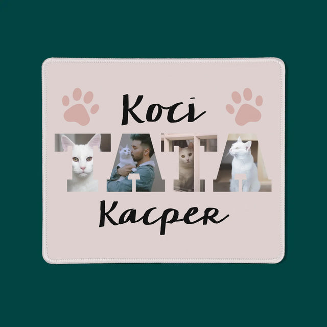 Słowo Ze Zdjęć: Koci Tata - Podkładka Pod Myszkę