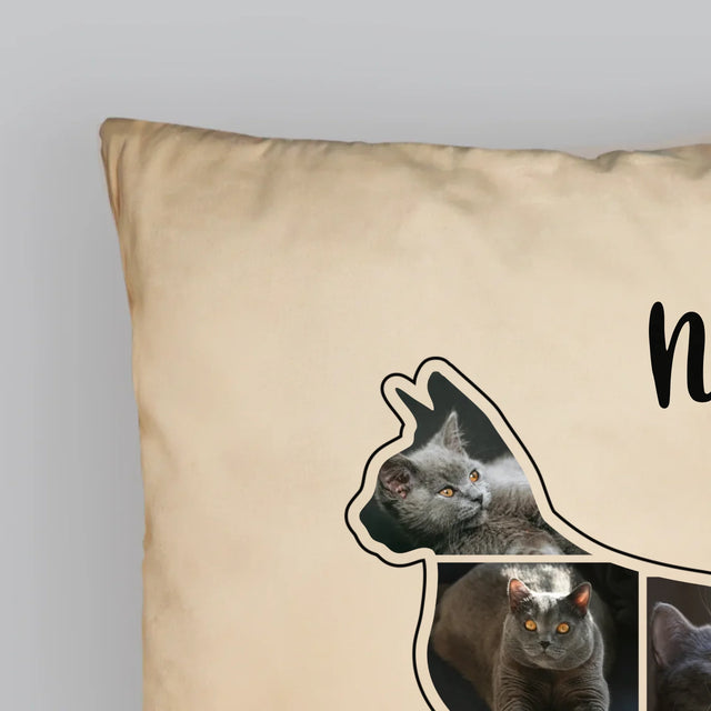 Kształt Ze Zdjęć: Kot Najlepszy Przyjaciel - Poduszka z Nadrukiem